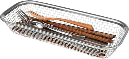 Cabilock Stainless Steel Utensil Drying Rack: Utensils Drawer Organizer - Dishwasher Silverware Drainer Basket, Chopsticks Spoons Forks Knifes Cutlery Storage for Kitchen Counter