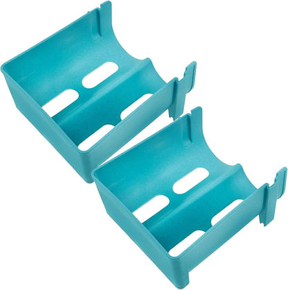 Stackable Can Holder Rack for Refrigerator, Drink Organizer for Fridge with 2pcs Blue Beverage Can Storage Organizer for Kitchen Pantry
