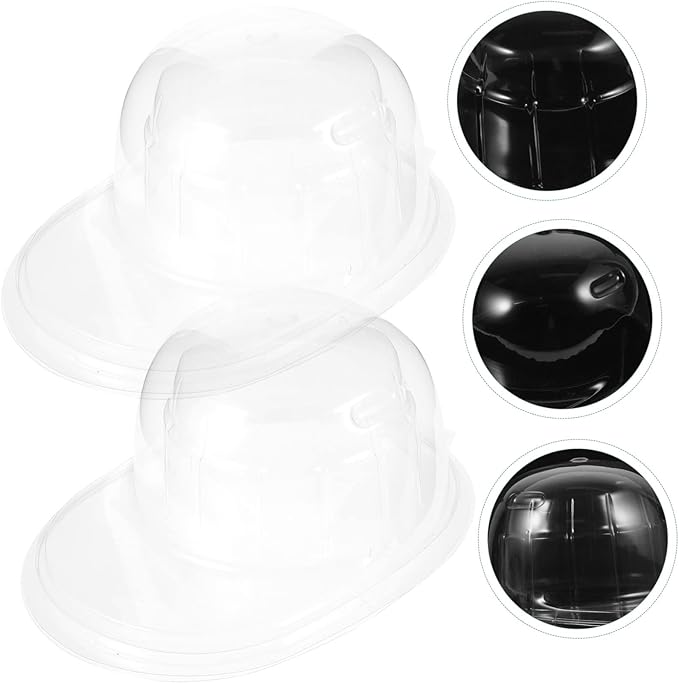 Alipis 2 Pcs Portable Baseball Cap Storage Box, Plastic Hat Shaper Travel Case, 12.59X9.25X9.84 Inch, Transparent Cap Holder for Display and Protection