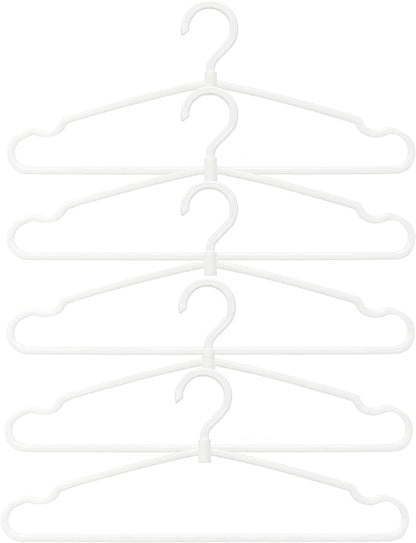 Towa Sangyo 25275 Laundry Clothes Drying Hanger, White, 16.1 x 0.5 x 7.3 inches (41 x 1.3 x 18.5 cm), MS Rotating Hook, Pack of 5