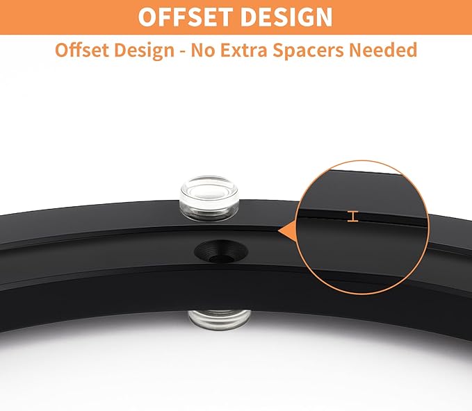 TamBee 16 Inch Lazy Susan Hardware Heavy Duty Metal Rotating Hardware Large Turntable Bearing Ring Lazy Susan Kit Parts Mechanism for Puzzle Board, Dining Tables(Base Only, Black)