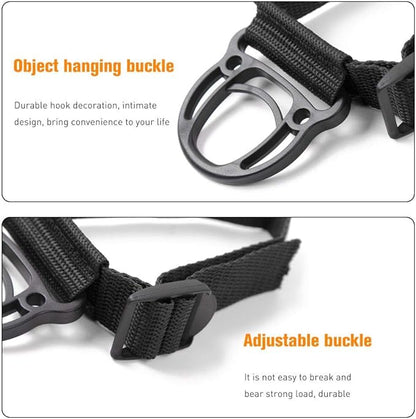 JeCar 2PCS Roll Bar Coat Hanger Clothes Hook for Jeep Wrangler CJ YJ TJ LJ JK JKU JL JLU JT Sports Sahara Freedom Rubicon & Unlimited X 2/4 Door (Black)
