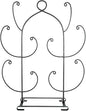 Mitten and Hat Drying Rack Tree – Freestanding Wrought Iron Accessory Holder with 10 Hooks, Graphite Powder-Coated Finish – Winter Gear Organizer for Gloves, Hats, Scarves, and Coats