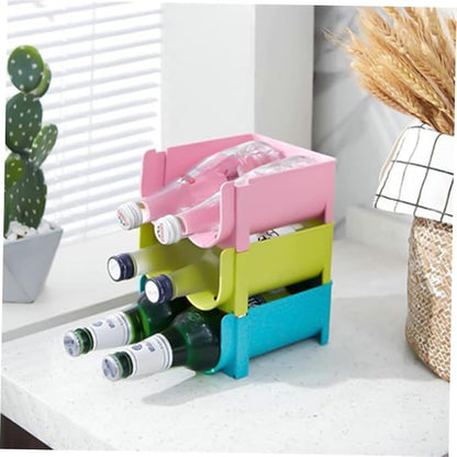 Cabilock Fridge Soda Can Organizer and Beer Holder Stackable Portable Bottle Storage Rack for Home and Kitchen Beverage Dispenser for Cans and Bottles