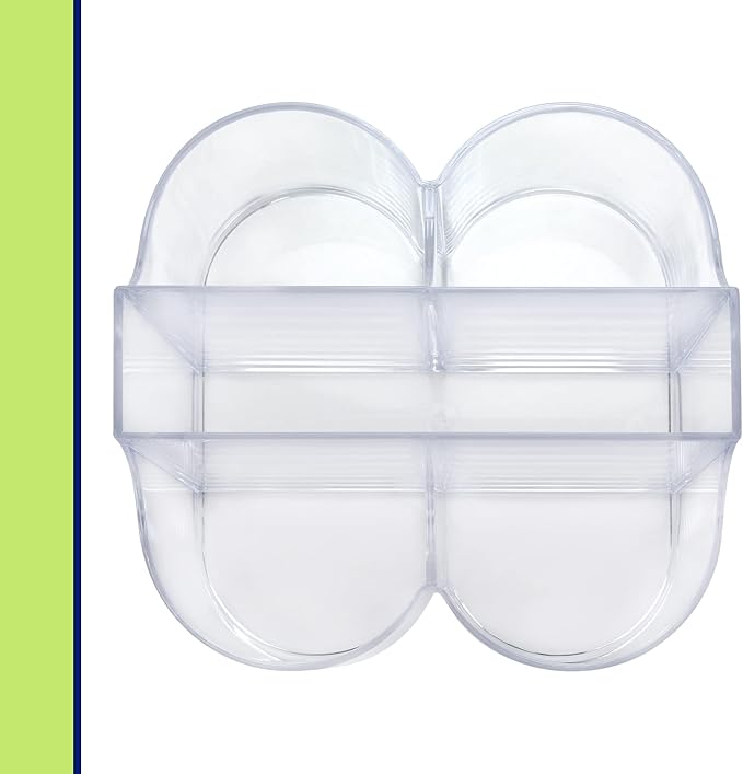 Lillian Tablesettings Cutlery Caddy Organizer 5 Compartment - Silverware Organizer & Napkin Holder - Clear, 1 Pack