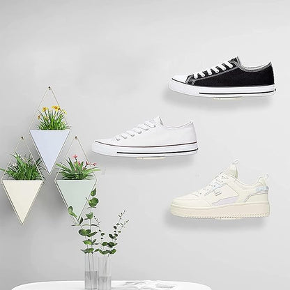 Acrylic Floating Shoe Rack (Set of 6) Wall Mount Display Shoe Rack Transparent Storage Rack for Home Use Sneaker Display Rack with Screws and Anchors
