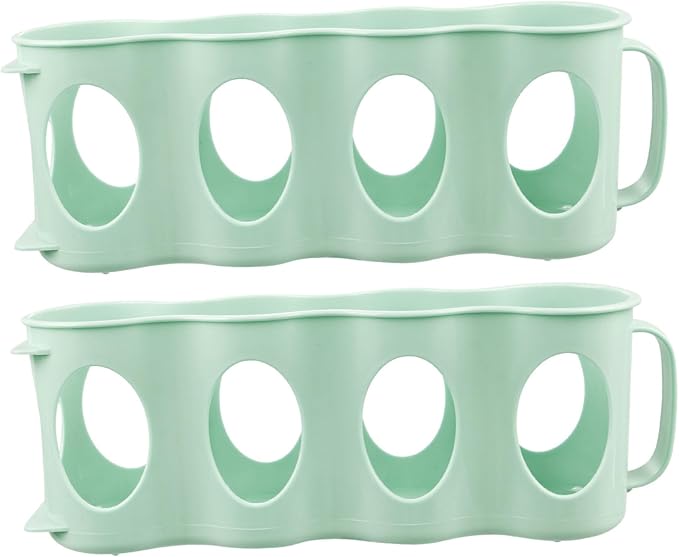 Holibanna 2pcs Hand Pull Beverage Can Organizer Section Plastic Storage Box Can Dispenser for Refrigerator Pantry and Kitchen Countertops Space-saving Design