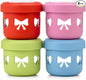 Snack Containers - 4.2 Oz Reusable Condiment Containers with Screw-on Leak Proof Lid | Perfect for Salad Dressing Sauce Dips Lunchbox Picnic Travel Bento Box | BPA-Free | Dishwasher Safe