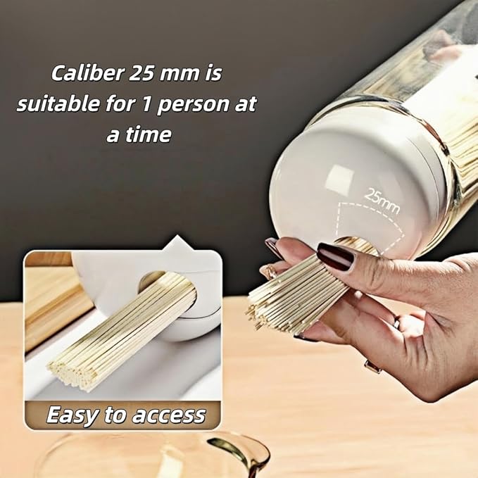 67 oz Glass Spaghetti Storage Jar with Measuring Dispenser Lid, Airtight Tall Borosilicate Pasta Container, Food Canister for Pantry Organization, Green