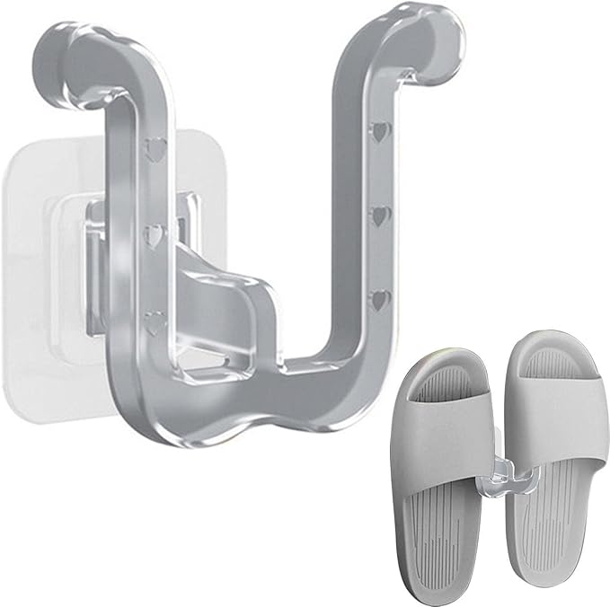 DUDOK Transparent PP Wall Mounted Shoe Hook, Space-Saving, Modern, Non-Drilling, Easy Install, 1 Hook, Bathroom, Door, Living Room