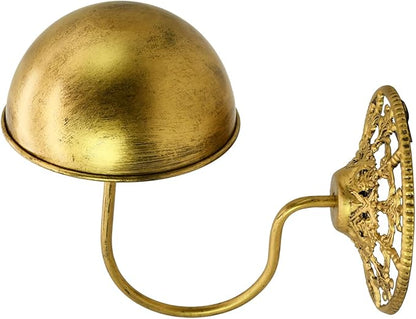 Owlgift Vintage Wall Mount Hat & Coat Rack – Rustic Gold Decorative Iron Holder for Hats, Scarves, Helmets & Wigs – Retro Entryway Wall Organizer for Home, Store, Restaurant or Hotel Use