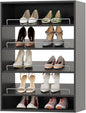 ROOMTEC 31.5" Shoe Shelf Short Tower Closet Unit, Modular Closet System with Shelf, Wardrobe Organizer for Bedroom or Walk-in Closet, Wall Mounted, Customizable Clothes Storage Unit, Black