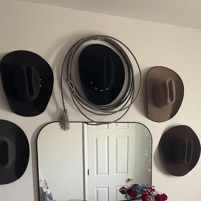 Adhesive Hat Hooks for Wall (6-Pack), Strong Hold Hangers Wall, Minimalist Closet Door Storage Solution, for Baseball Caps, Holder Organizer Door, Closet, Office, Bedroom