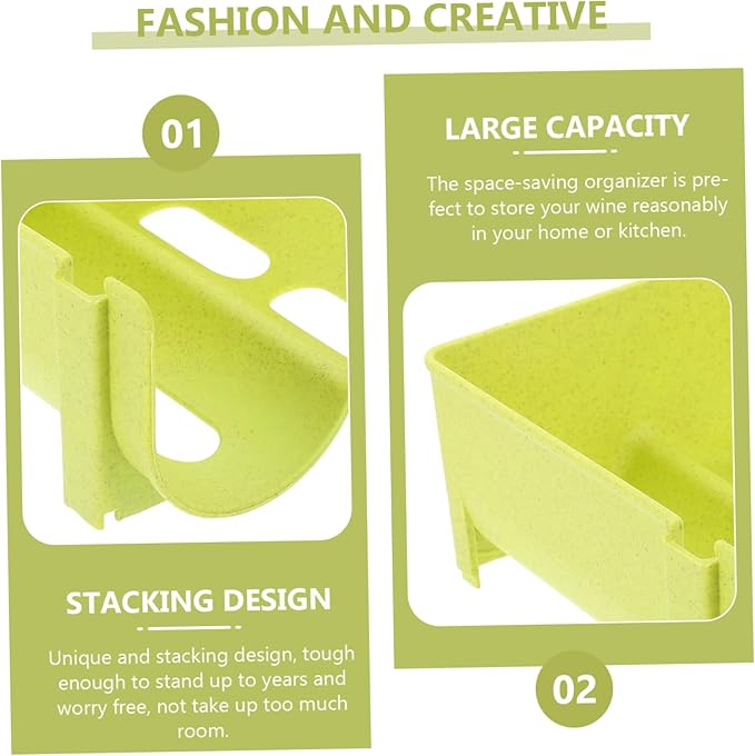 4pcs Unique Design Can Organizer Stackable Wine Bottle Holder Corner Storage Rack for Pantry Kitchen
