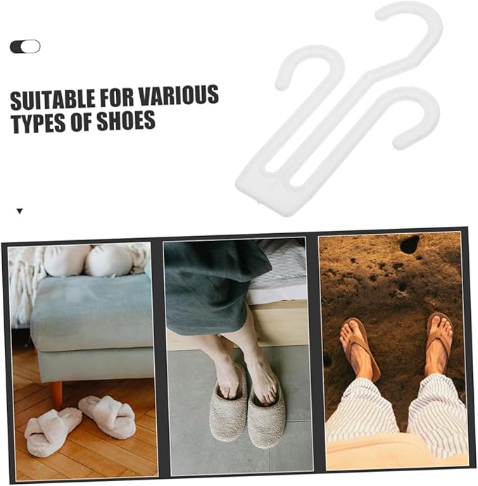 GLEAVI 50pcs Hanging Shoe Rack Drying Leggings Organiser Hanger Compact Storage Organizer for Shoes