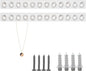 2 Pack Necklace Holder, Acrylic Wall Mount Jewelry Organizer with 12 Hooks for Bracelets, Necklaces and Keys
