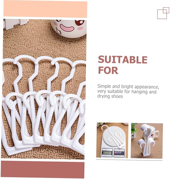 Zerodeko 20pcs Shoe Organizer for Closet Shoe Racks Hanging Hooks for Storage Display