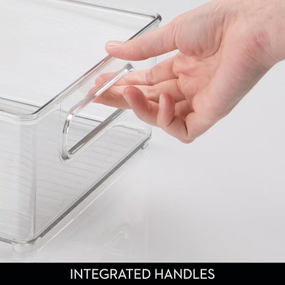 iDesign Stackable Fridge Bin - Storage Bin for Freezer or Pantry Organization, Clear, Made in USA