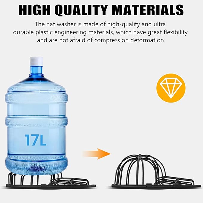 INVODA Hat Washer Cage Hat Washer for Washing Machine Hat Cleaner for Baseball Cap Dishwasher Rack Protector Organizer for Flat & Curved(Black 2PCS)