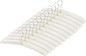 Tosnail 12 Pack Fabric Padded Hangers, Foam Padded Wedding Dress Hangers for Coat, Blouse, Sweaters, Bride Dress, Clothes - White