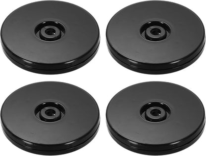 uxcell 4Pack Acrylic Lazy Susan Turntable, 3" Spinner Lazy Susan Turntable Organizer, Acrylic Ball Bearing Rotating Tray for Pantry Spice Rack Decorating, Black