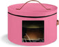 Samplife Hat Box,Hat Storage Box,Stackable Round Brim Hats Organizer Bag Container for Closet,Travel Hat Boxes for Women, Cowboy Hat Organizer, FoldableTravel Cap Boxes (05-Pink, 16.5" D x 10.5" H)