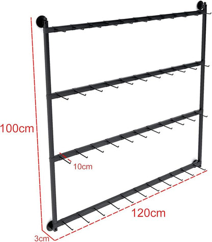 Wall-Mounted Socks Storage Organizer Display Stand, Boutique Space-Saving Hook Shelves Underwear Holder, Modern Retail Metal Frame Shelf, Multifunctional Hanging Necklace/Jewelry/Bracelet/Ring