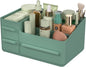 CHANCETSUI Makeup Organizer With Drawers, Countertop Organizer for Cosmetics, Vanity Holder for Lipstick, Brushes, Lotions, Eyeshadow, Nail Polish and Jewelry (Green)