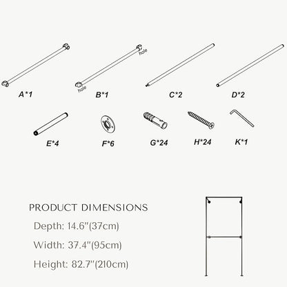 Black Industrial Pipe Clothing Rack 37.4" W Wall Mounted, Heavy Duty Iron Garment Rack 150 lbs per Rod, Open Closet Organizer for Bedroom Laundry Room Retail Display