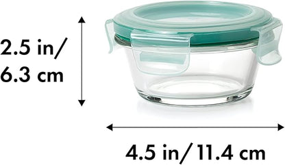 OXO Good Grips 1 Cup Smart Seal Glass Round Food Storage Container (Pack of 2)