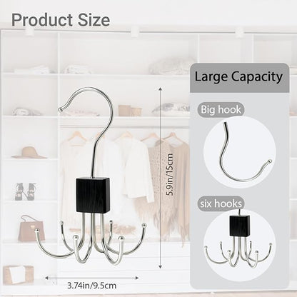 Belt Hanger, 2PCS Tie Rack,Belt Organizer for Closet, Metal Belt Rack Holder,Tie Organizer for Men,Hanging Closet Hook for Bra, Tank Top,Scarf, Hat, Purse