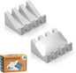 Self Draining Soap Dish Holder,Silicone Soap Dish,for Bathroom,Kitchen, Sponges，Can Extend Soap Life，Keep Soap Bars Dry and Easy Cleaning (Light Grey,2-Pack)