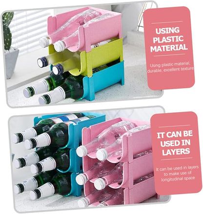 ABOOFAN 3pcs Beer Can Dispenser for Refrigerator Soda Organizer Water Bottle Rack