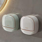 Soap Holder Dish Shower, Bar Soap Holder with Drainage, Self Draining Soap Holder, Wall Mounted Soap Box Tray Container for Bathroom, Bathtub Kitchen Sink (2PCS White+Light Green)