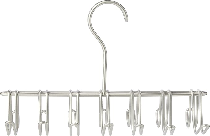 iDesign Classico Closet Organizer Rack for Ties, Belts - 14 Hooks, Satin