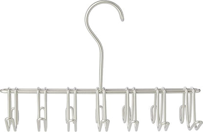 iDesign Classico Closet Organizer Rack for Ties, Belts - 14 Hooks, Satin
