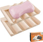 Silicone Soap Dish,Self Draining Soap Holder Perfect for Shower,Bathroom Sink,Kitchen Sink & Travel,Non-Slip Bar Soap Holder Extend Soap Life,Keep Soap Bars Dry & Easy Cleaning Pink-2Pcs