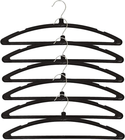 Kuber Industries 12 Piece Plastic Hanger, Black