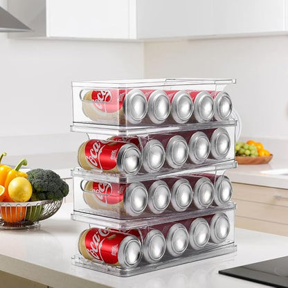 Xicennego 3-Tier Stackable Soda Can Organizer for Refrigerator, Fridge Can Organizer Dispenser, Beverage Can Holder for Refrigerator, Pantry, Cupboard