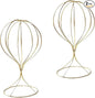Mydio 2 Pieces Modern Metal Hat Stands Durable Stable Metal Hat Cap Rack Wigs Holder, Metal (Gold)