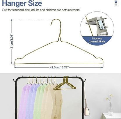 SPECILITE Wire Hangers 300 Pack, Metal Wire Clothes Hanger Bulk for Coats, Space Saving Metal Hangers 16.7 Inch Ultra Thin Non Slip with Groove, for Standard Size Suits, Shirts, Pants, Skirts-Silver