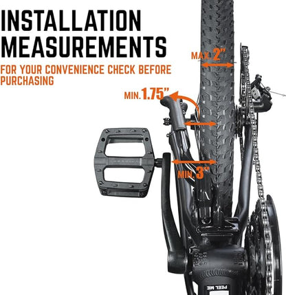 BV Bike Stand Heavy Duty for 24"-28" E-Bike - Bike Kickstand Supports Up to 77 lbs - Adjustable & Foldable Kickstand for Adult Bike with Center Mount & Secure Support - Strong & Durable for Ebikes