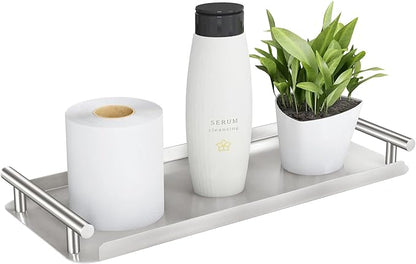 FEILERN Toilet Paper Basket,Toilet Paper Storage for Toilet Tank, Bathroom, Kitchen Counter (Silver)