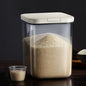 LivLab Mker Rice Dispenser 20Lbs - Flour Brown Sugar Container With One-Press Lid | Bpa-Free Clear Pet Airtight Food Container With Scoop| Stackable Cereal Storage Keeper 9.4x9.4x11.4in 11L /11.6Qt