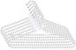 SHENLIU 6 Pack Pearl Clothes Hangers, Elegant Bridesmaid Hangers with White Ribbon Trim Hanger, Closet Coat Storage Organizer Bowknot Standard Wedding Hanger for Wedding Engagement Gowns Suits Shirts