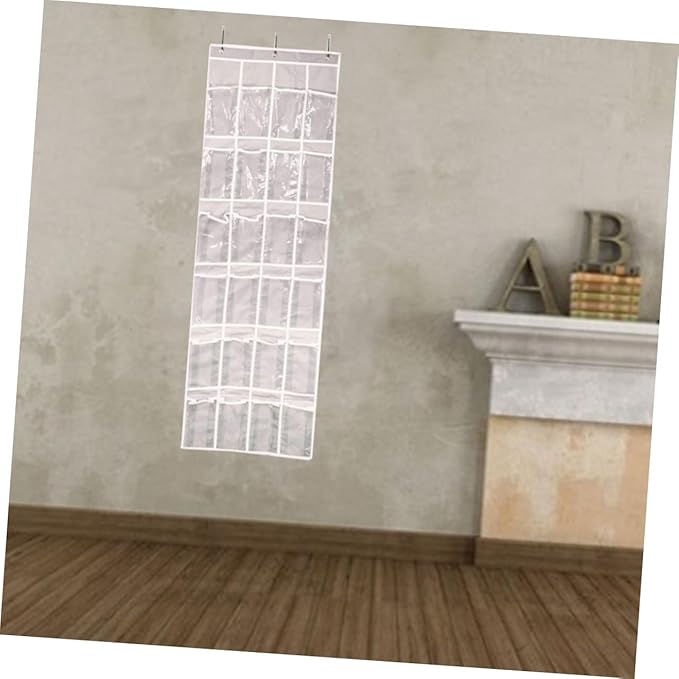 Ciieeo Over Door Shoe Storage Bag Transparent Hanging Organizer for Shoes Bathroom Accessories Space Saving Wall Mounted Clear Pocket Storage