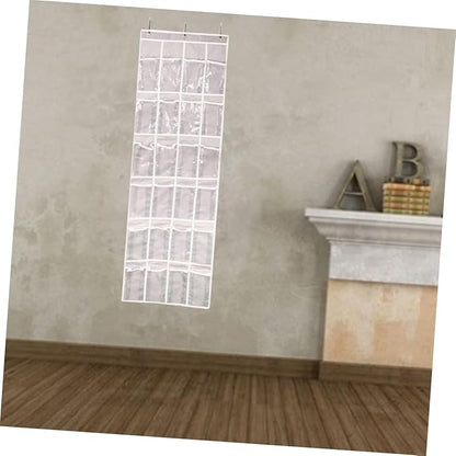 Ciieeo Over Door Shoe Storage Bag Transparent Hanging Organizer for Shoes Bathroom Accessories Space Saving Wall Mounted Clear Pocket Storage