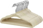 ManGotree Baby Velvet Clothes Hangers, Kids Toddler Children's Hangers for Clothes Space Saving Non-Slip (30 Pack, Beige)