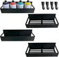 4 Pcs Magnetic Can Holder, Wall Spray Paint Can Holder, Magnetic Pry Bar Tool Box Accessories with Two Additional Hooks, for Garages, Auto Care Shops Home Workshops And Storage Racks (Black)