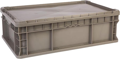 Hudson Exchange 24 x 15" (10 Pack) Lid For Straight Wall Handled Storage Container Tote, Gray/Brown